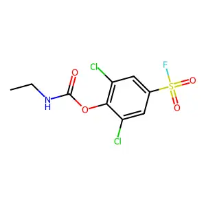 (2,6-dichloro-4-fluorosulfonylphenyl) N-ethylcarbamate structure