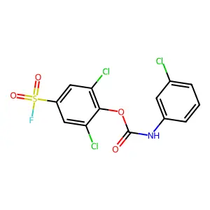(2,6-dichloro-4-fluorosulfonylphenyl) N-(3-chlorophenyl)carbamate structure