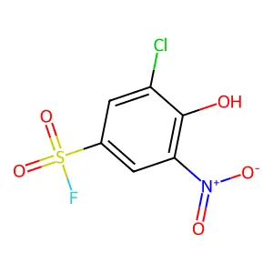 Benzenesulfonylfluoride, 3-chloro-4-hydroxy-5-nitro- structure