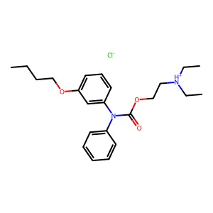 2-(Diethylamino)ethyl (3-butoxyphenyl)phenylcarbamate--hydrogen chloride (1/1) structure