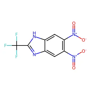 5,6-Dinitro-2-(trifluoromethyl)-1H-benzimidazole structure