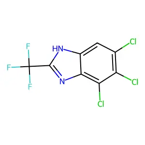 5,6,7-Trichloro-2-(trifluoromethyl)-1H-benzimidazole structure