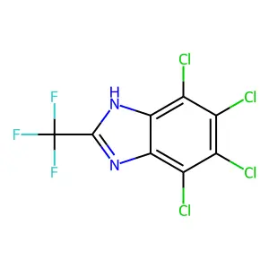 4,5,6,7-四氯-2-三氟甲基苯并咪唑 structure