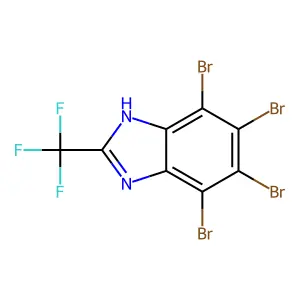 4,5,6,7-Tetrabromo-2-(trifluoromethyl)-1H-benzimidazole structure