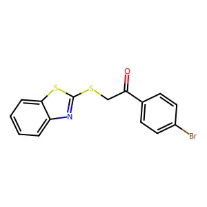 2-(1,3-Benzothiazol-2-ylsulfanyl)-1-(4-bromophenyl)ethanone structure
