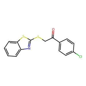 2-(1,3-Benzothiazol-2-ylthio)-1-(4-chlorophenyl)ethanone structure