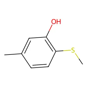 m-Cresol, 6-(methylthio)- structure