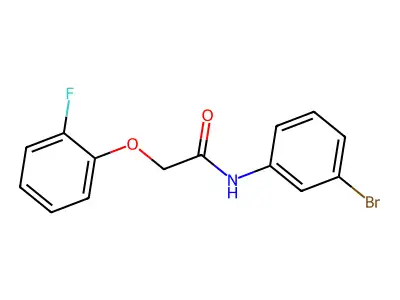 N-(3-bromophenyl)-2-(2-fluorophenoxy)acetamide structure