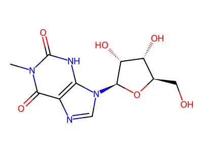 Xanthosine, 1-methyl- structure