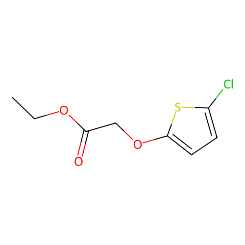 Ethyl 5-chloro-2-thienyloxyacetate structure