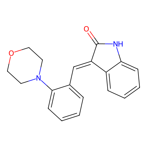 (E)-3-(2-Morpholinobenzylidene)indolin-2-one structure