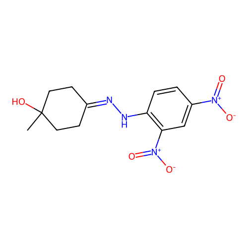 4-Hydroxy-4-methylcyclohexanone (2,4-dinitrophenyl)hydrazone structure
