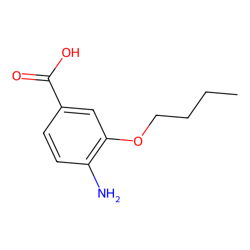 3-Butoxy-4-aminobenzoic acid structure