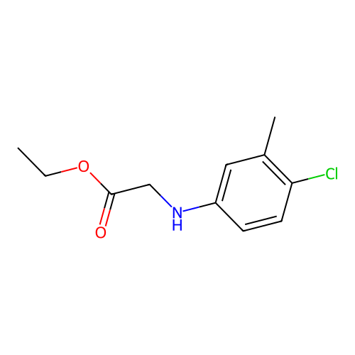 Ethyl 2-(4-chloro-3-methylanilino)acetate structure