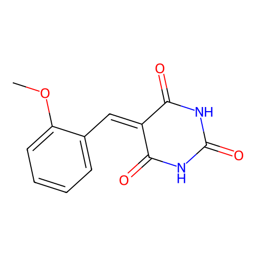 5-(2-Methoxybenzylidene)-2,4,6(1H,3H,5H)-pyrimidinetrione structure