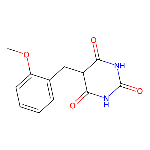 6-hydroxy-5-(2-methoxybenzyl)pyrimidine-2,4(3H,5H)-dione structure