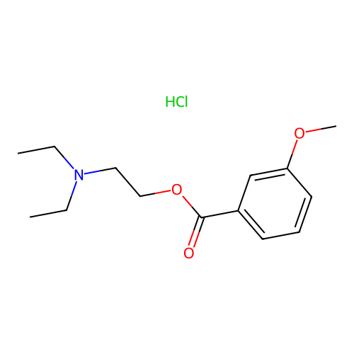 2-(Diethylamino)ethyl 3-methoxybenzoate hydrochloride structure