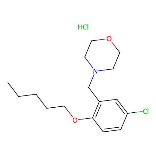 4-(5-Chloro-2-(pentyloxy)benzyl)morpholine hydrochloride structure