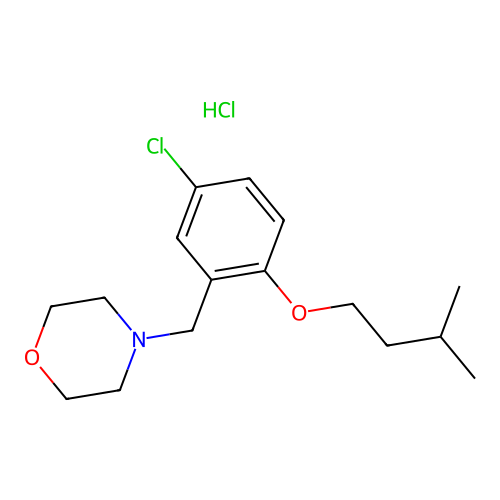 4-(5-Chloro-2-(isopentyloxy)benzyl)morpholine hydrochloride structure