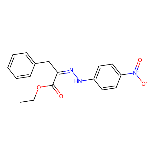 ethyl (2Z)-2-[2-(4-nitrophenyl)hydrazinylidene]-3-phenylpropanoate structure