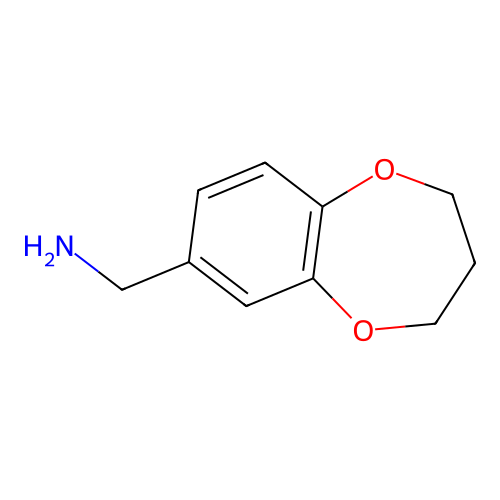 (3,4-dihydro-2H-1,5-benzodioxepin-7-yl)methanamine structure