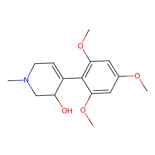 1,2,3,6-Tetrahydro-1-methyl-4-(2,4,6-trimethoxyphenyl)-3-pyridinol structure