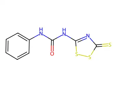 N-Phenyl-N'-(3-sulfanylidene-3H-1,2,4-dithiazol-5-yl)urea structure