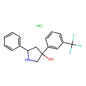 3-Pyrrolidinol, 5-phenyl-3-(alpha,alpha,alpha-trifluoro-m-tolyl)-, hydrochloride structure