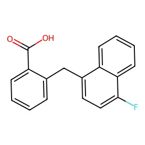 o-Toluic acid, alpha-(4-fluoro-1-naphthyl)- structure