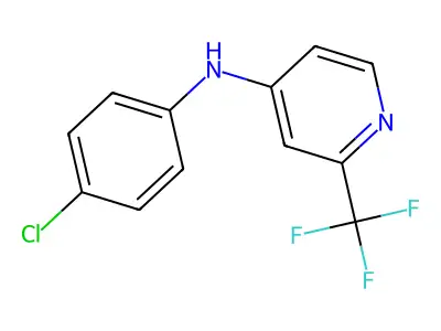 N-(4-chlorophenyl)-2-(trifluoromethyl)pyridin-4-amine structure