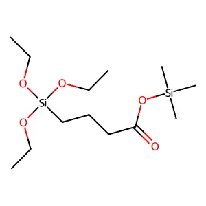 Butanoic acid, 4-(triethoxysilyl)-, trimethylsilyl ester structure