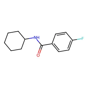 N-cyclohexyl-4-fluorobenzamide structure