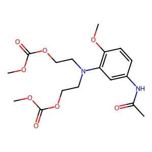 Methyl 7-(5-acetamido-2-methoxyphenyl)-3-oxo-2,4,10-trioxa-7-azaundecan-11-oate structure