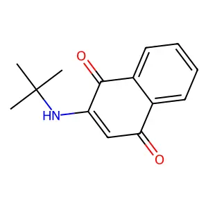 2-((1,1-Dimethylethyl)amino)-1,4-naphthalenedione structure