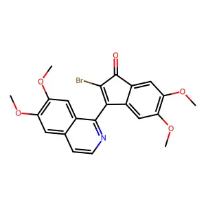 2-Bromo-3-(6,7-dimethoxyisoquinolin-1-yl)-5,6-dimethoxyinden-1-one structure