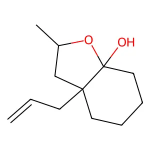2-Methyl-3a-(prop-2-en-1-yl)hexahydro-1-benzofuran-7a(2H)-ol structure
