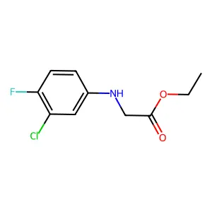 Ethyl 2-(3-chloro-4-fluoroanilino)acetate structure