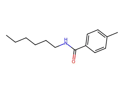 N-hexyl-4-methylbenzamide structure