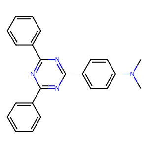 4-(4,6-diphenyl-1,3,5-triazin-2-yl)-N,N-dimethylaniline structure