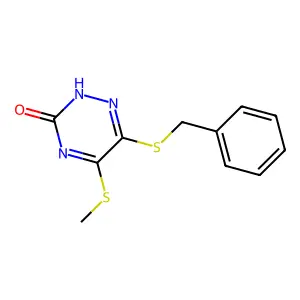 6-(Benzylsulfanyl)-5-(methylsulfanyl)-1,2,4-triazin-3(2h)-one structure