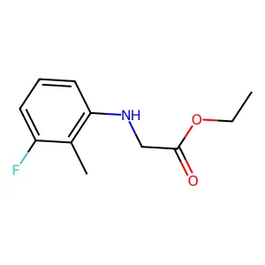 Ethyl 2-(3-fluoro-2-methylanilino)acetate structure