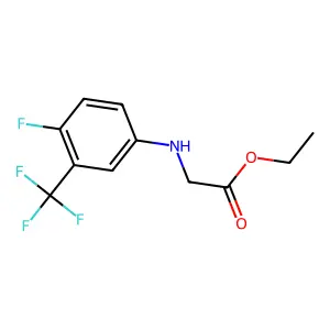 Ethyl 2-([4-fluoro-3-(trifluoromethyl)phenyl]amino)acetate structure