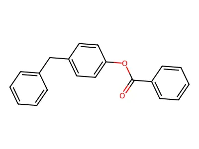 Benzoic acid 4-benzyl-phenyl ester structure