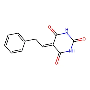 5-(2-Phenylethylidene)-1,3-diazinane-2,4,6-trione structure