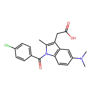 1-(4-Chlorobenzoyl)-5-dimethylamino-2-methylindole acetic acid structure