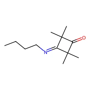 Cyclobutanone, 3-(butylimino)-2,2,4,4-tetramethyl- structure
