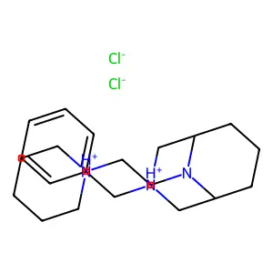 3,9-Diazabicyclo(3.3.1)nonane, 3-benzyl-9-(2-piperidinoethyl)-, dihydrochloride structure