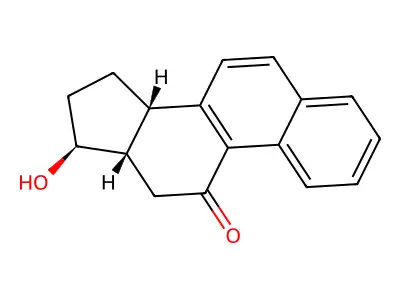 Gona-1,3,5,7,9-pentaen-11-one, 17-hydroxy-, (14beta,17beta)-(+-)- structure