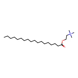 N,N,N-Trimethyl-2-((1-oxooctadecyl)oxy)ethanaminium structure