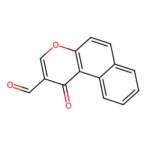 1-oxo-1H-benzo[f]chromene-2-carbaldehyde structure
